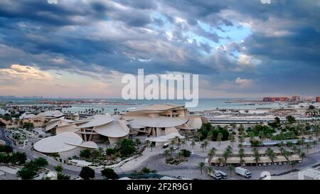 Qatar National museum Aerial View Stock Photo
