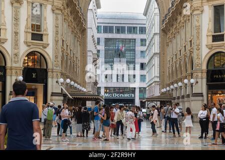 Mcdonald's resaurant in the historic center of Milan Stock Photo