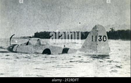 WW2 WWII Japanese Aircraft Wrecks World War Two Japan USMC - Jap Zero on Iuada Canal Stock Photo