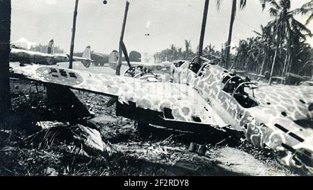 Nakajima J1N1 Gekko - WW2 WWII Japanese bomber  Aircraft Wrecks World War Two Japan Stock Photo