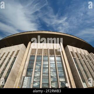 Olympic Stadium, known locally as the Olimpiyskiy, is a large indoor arena, located in Moscow, Russia. It was built for the 1980 Summer Olympics and h Stock Photo