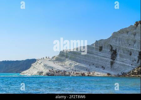 Beautiful view of the Stair of the Turks (Scala dei Turchi) Sicily, Italy Stock Photo