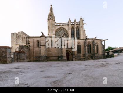 View of Basilica saint Nazaire in Carcassonne town Stock Photo