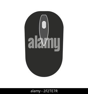 PC computer mouse vector illustration technology with button equipment device icon. PC object isolated white symbol. Modern electronic mouse with scro Stock Vector