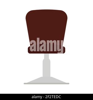Barber chair vector illustration icon design equipment salon. Hairdresser barber chair vintage seat haircut element symbol isolated white. Fashion lea Stock Vector