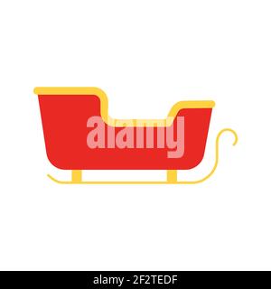 Santa Claus christmas sleigh winter vector illustration cartoon holiday icon. Cartoon sleigh xmas design isolated on white icon. Magic winter sign fan Stock Vector
