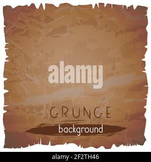 Vector vintage background with torn edges. Grunge texture of old paper. Stock Vector