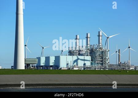 gas fired power plant in the Netherlands Stock Photo