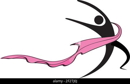 vector design people man dancing icon sigh logo Stock Vector