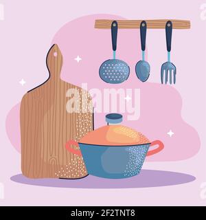 utensils and cutleries Stock Vector