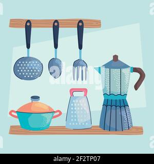 cutleries and utensils Stock Vector