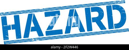 Hazard grunge rubber stamp, vector illustration on white Stock Vector