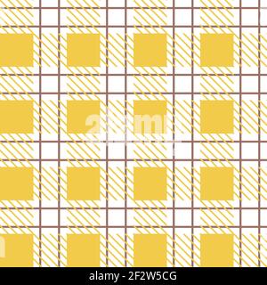 Gingham retro checkered tile pattern for textile design. Stock Vector