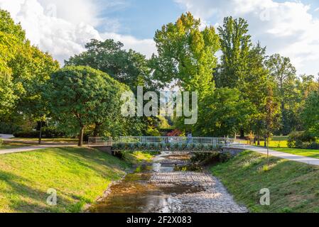 Lichtentaler Allee park in German town Baden Baden Stock Photo