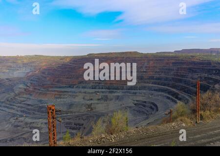 iron ore open pit mining, quarry. Ukraine. Kryvyi Rih Stock Photo