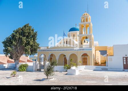 Saint George church in Oia, Santorini island, Greece Stock Photo