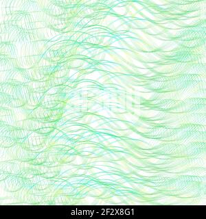 Green, yellow, blue pattern of chaotic squiggly curves. Textured background. Vector line art design. Abstract wavy strokes. Multicolor wallpaper. Mode Stock Vector
