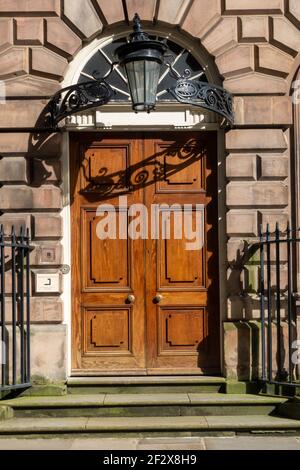 Side entrance to Town Hall in Liverpool Stock Photo