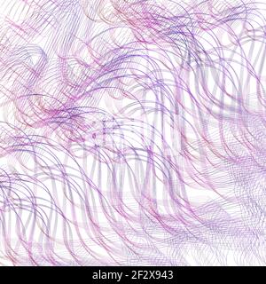 Purple, bordo, violet tangled thin curves. Multicolored background with textured pattern. Vector line art creative design. Abstract wallpaper. EPS10 Stock Vector