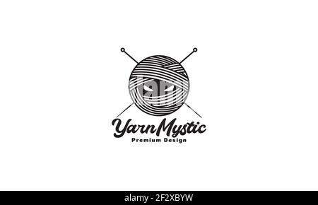 yarn tailor with eyes logo symbol vector icon illustration design Stock Vector