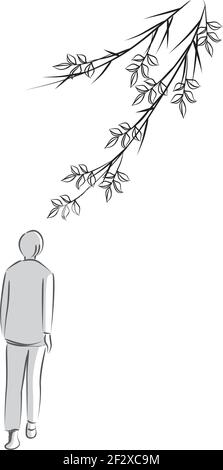 grey comic people set sad man Stock Vector