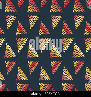 rows of triangular shapes seamless vector pattern Stock Vector