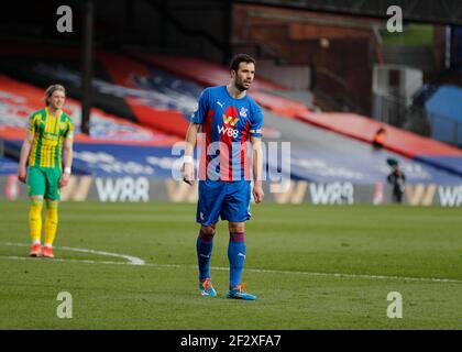 Selhurst Park, London, UK. 13th Mar, 2021. English Premier League Football, Crystal Palace versus West Bromwich Albion; Luka Milivojevic of Crystal Palace Credit: Action Plus Sports/Alamy Live News Stock Photo