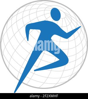 runner, vector graphic design element Stock Vector