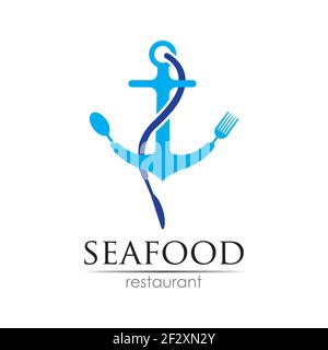 Seafood restaurant logo design. Fish, Food and Beverage logo concept. Vector logo template Stock Vector
