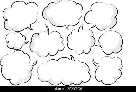 vector line speech bubble set Stock Vector Image & Art - Alamy