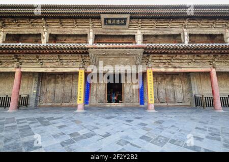 W.facade Reclining Buddha Hall-Dafo Si Great Buddha Temple. Zhangye-Gansu province-China-1252