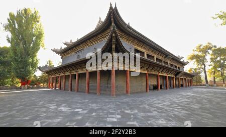 NW.corner Reclining Buddha Hall-Dafo Si Great Buddha Temple. Zhangye-Gansu province-China-1254