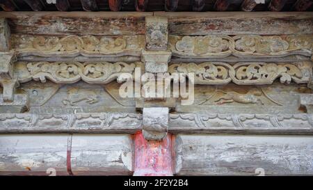 Dougong bracket-Reclining Buddha Hall-Dafo Si Great Buddha Temple. Zhangye-Gansu province-China-1255