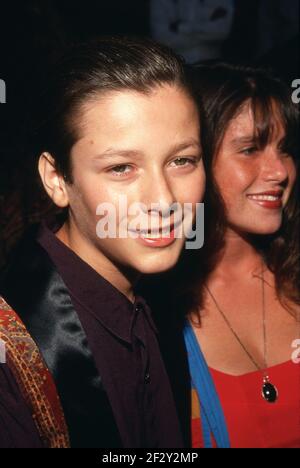 Edward Furlong and Soleil Moon Frye attend the 'Bill and Ted's Bogus Journey' Hollywood Premiere on July 11, 1991at Mann's Chinese Theatre in Hollywood, California. Credit: Ralph Dominguez/MediaPunch Stock Photo