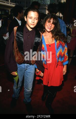 Edward Furlong and Soleil Moon Frye attend the 'Bill and Ted's Bogus Journey' Hollywood Premiere on July 11, 1991at Mann's Chinese Theatre in Hollywood, California. Credit: Ralph Dominguez/MediaPunch Stock Photo