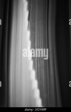 Black and white extreme closeup of temporary setup creating abstract image Stock Photo