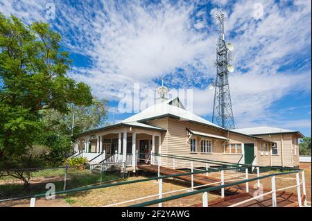 Post Office located in an old Queenslander house, Cunnamulla, Queensland, QLD, Australia Stock Photo