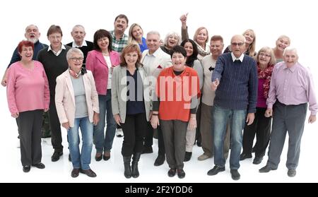 Happy smiling people stading together Stock Photo