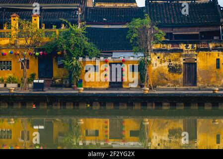 Tan Ky House, Merchant Heritage House in Hoi An, vietnam. Translation: Tan Ky, the name of whom has built this house Stock Photo