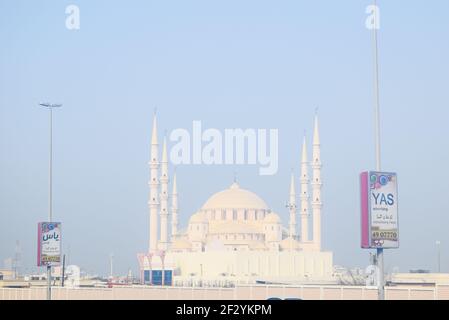 View of Grand Sheikh Zayed Mosque Stock Photo