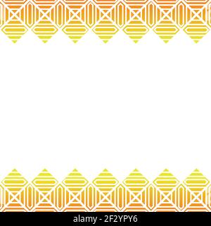 Abstract seamless pattern made with lines and shapes, copy space, orange and red gradient background, perfect for card, banners, empty space for text Stock Vector
