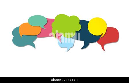 Retro empty comic speech bubbles set Stock Vector