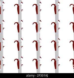 Abstract seamless medical pipette, dropper for laboratory on white background. Pattern dropper consisting of many identical glass laboratory medical p Stock Vector