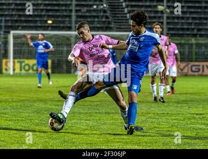 Pagani, Italy. 13th Mar, 2021. The coach Giacomo Filippi Palermo Football  Club.Serie C Championship - Marcello Torre Stadium, 30th day Group C. The  match between Paganese and Palermo ends with the final