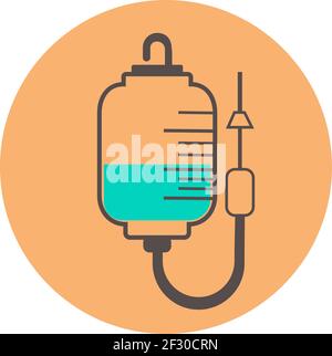 Drop counter. Groove for pouring medication drops Stock Vector