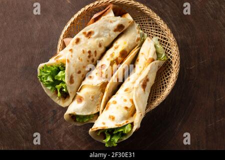 Henan snacks, egg filled cakes Stock Photo