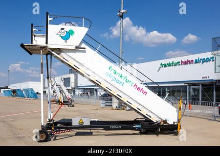 Lautzenhausen, Germany - July 27, 2018: Terminal at Frankfurt Hahn Airport (HHN) in Germany. Stock Photo