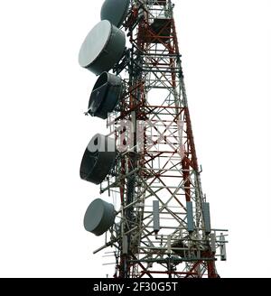 Modern communication tower (transmitter) Stock Photo