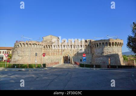 Old city gate of colle di val d'elsa in Tuscany, Italy. Stock Photo