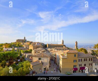 Beautiful old town of Montalcino in Tuscany, Italy. Stock Photo